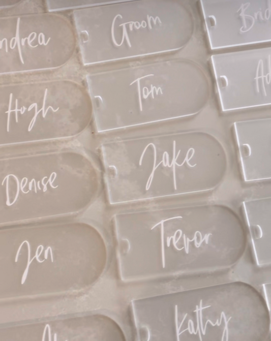 Acrylic Luggage Tag / Place Card